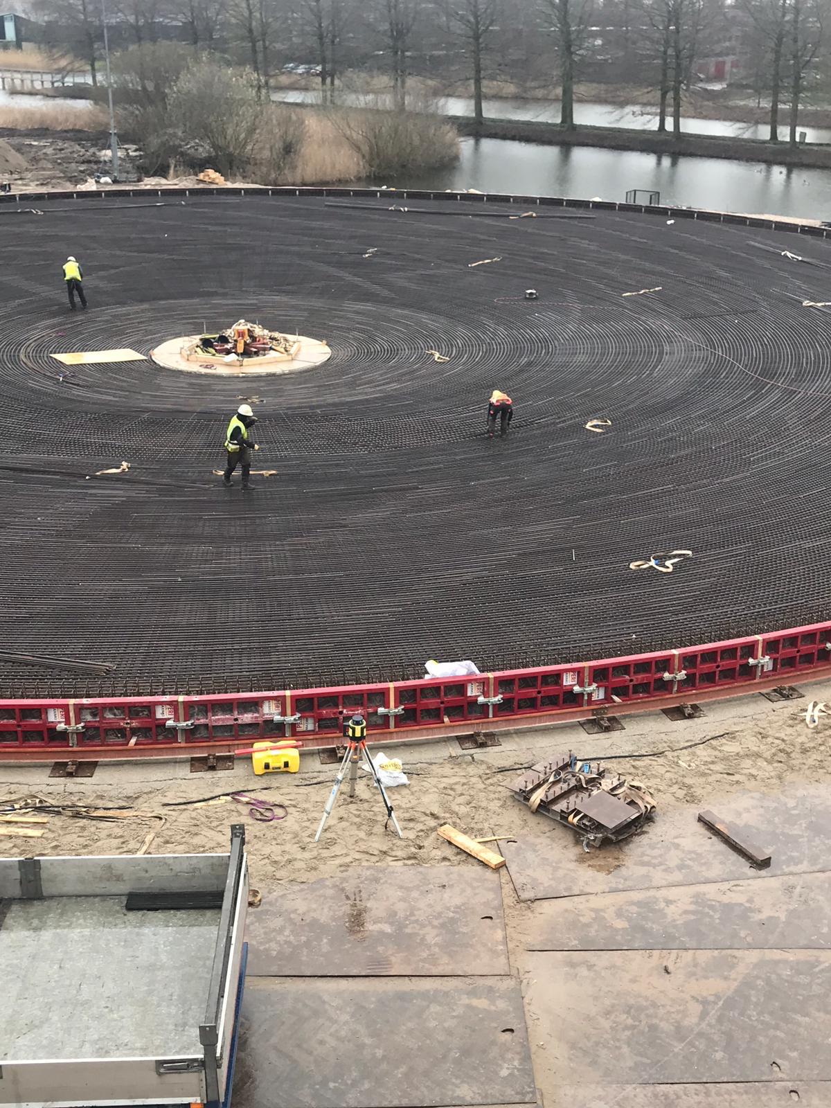 Betonstaal en bouwplaats