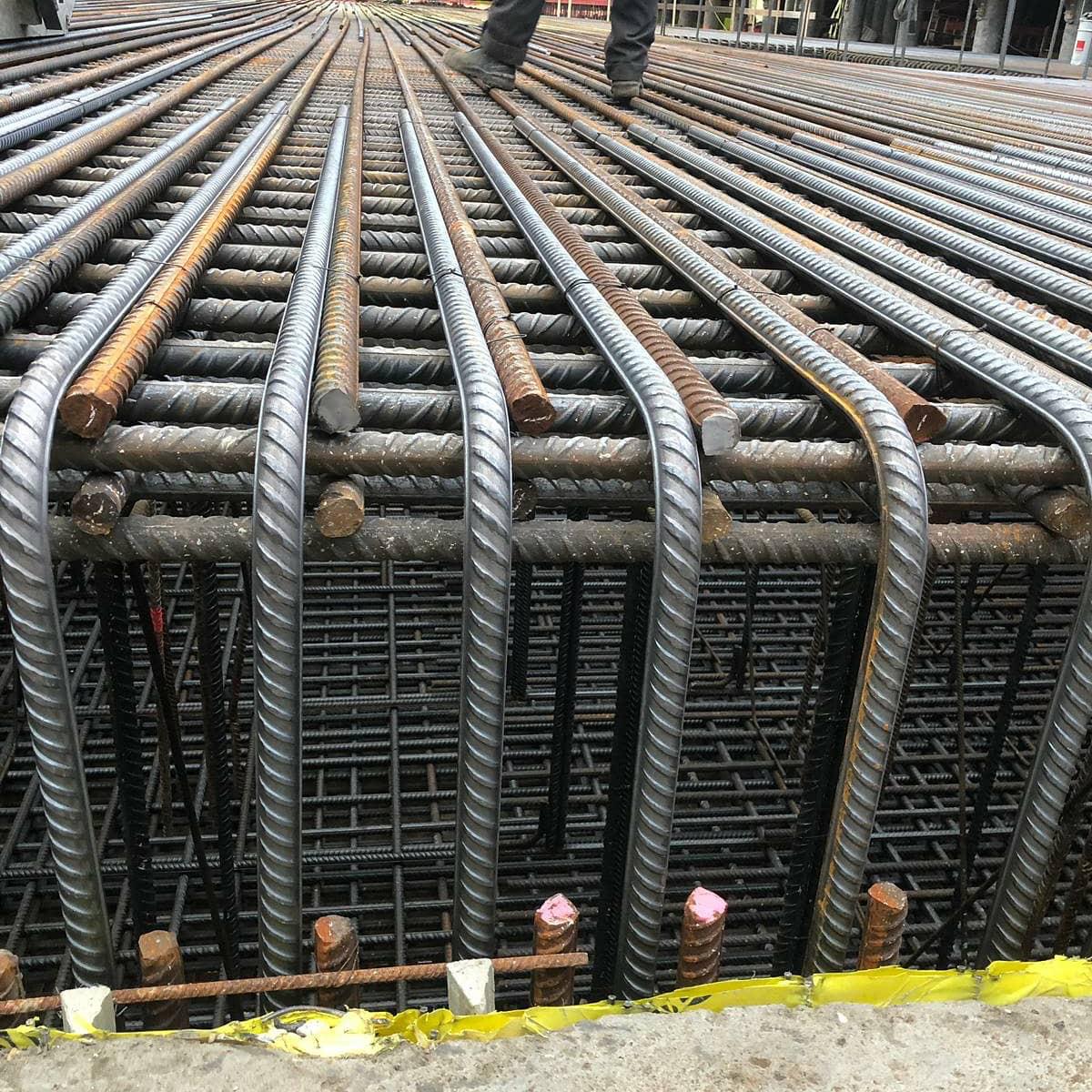 Betonstaal en bouwplaats